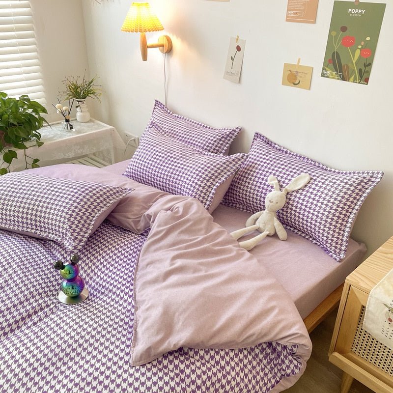 BowLift | Abstract Chessboard Single Bed Linen Set