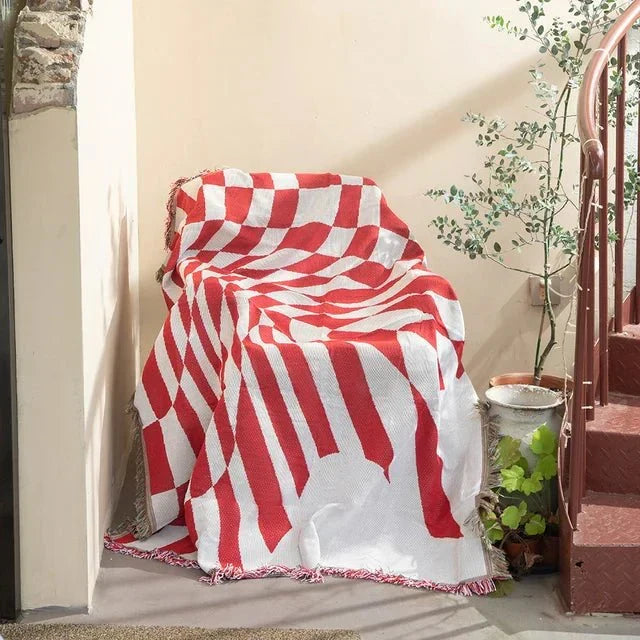 BowLift | Abstract Woven Wall Tapestry Throw Blanket