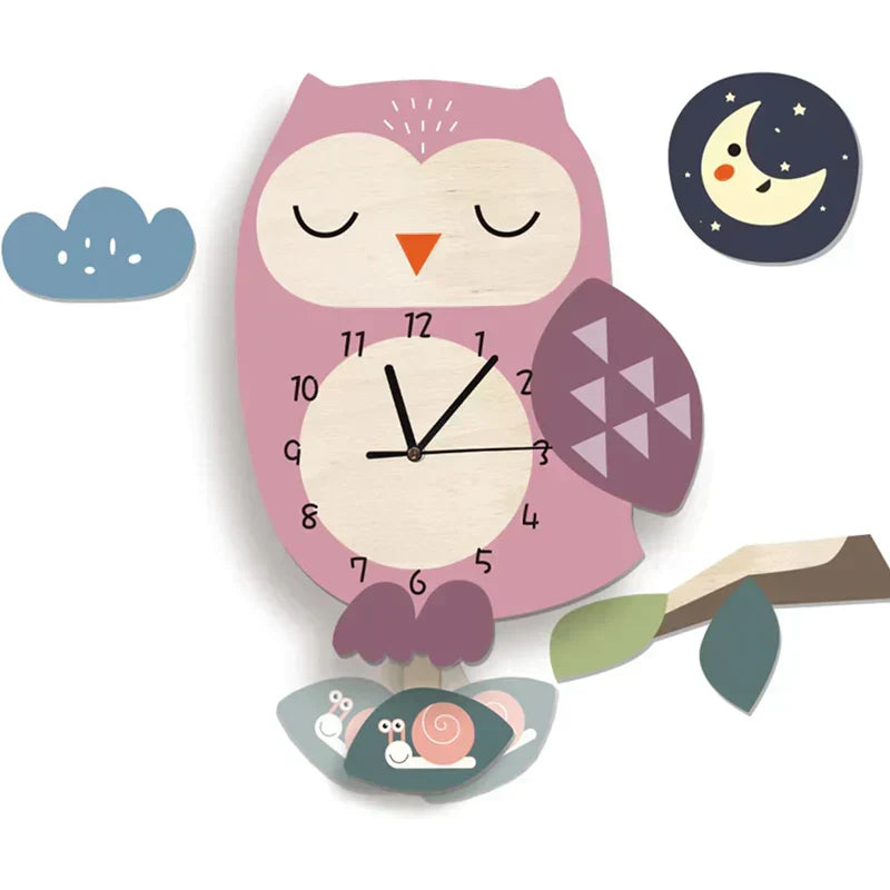 BowLift | Wall Clock - ZooTime - Cute Animal Design - Perfect for Children&