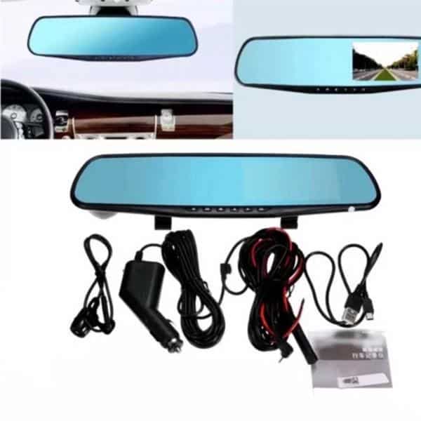 Dashcam rearview mirror with front/rear camera (Full HD and night vision) |