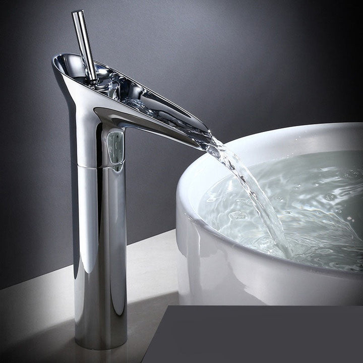 BowLift | Waterfall Antique Faucet Bathroom Sink Faucet Brass Sink Mixers