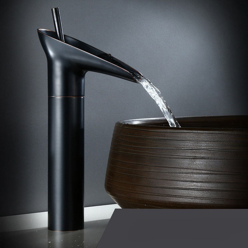 BowLift | Waterfall Antique Faucet Bathroom Sink Faucet Brass Sink Mixers