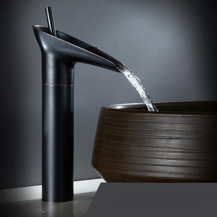 BowLift | Waterfall Antique Faucet Bathroom Sink Faucet Brass Sink Mixers