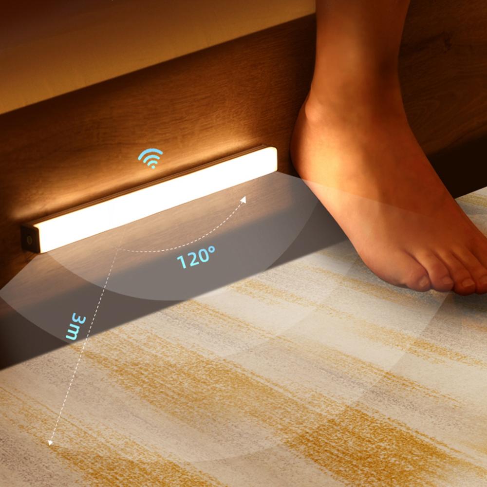 LED Night Light Sensor Wooden Bed Frame