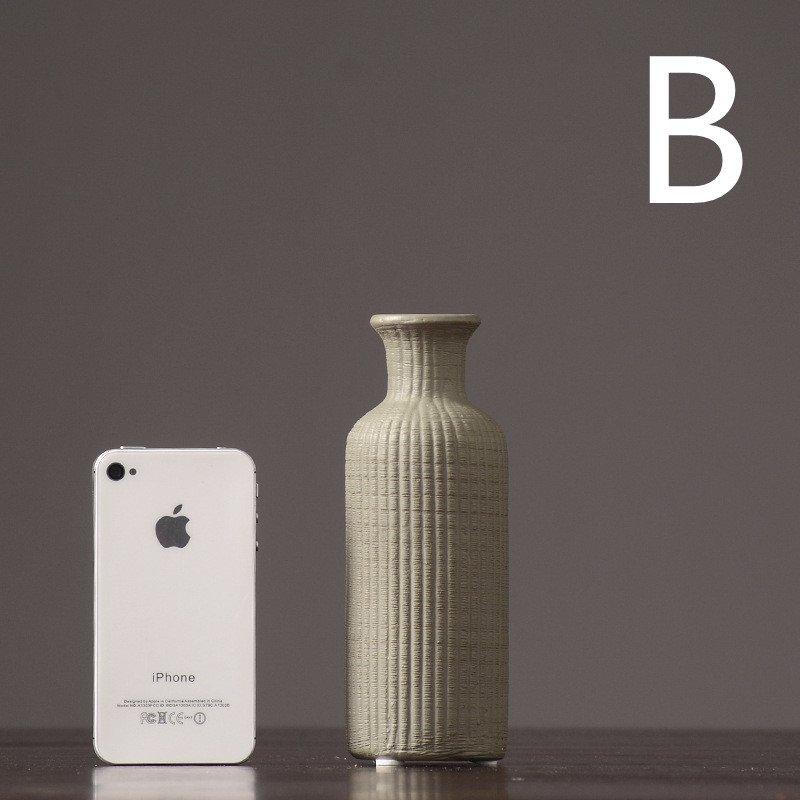 BowLift | Brown Beige Gray Ceramic Flower Vase Pot │ Home Decoration Item