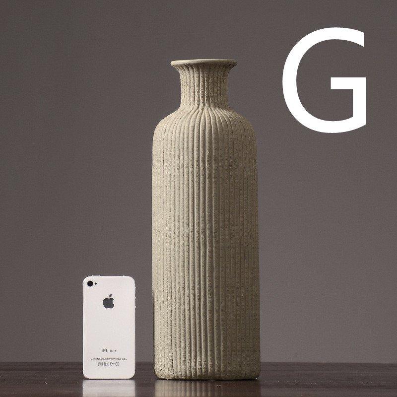 BowLift | Brown Beige Gray Ceramic Flower Vase Pot │ Home Decoration Item