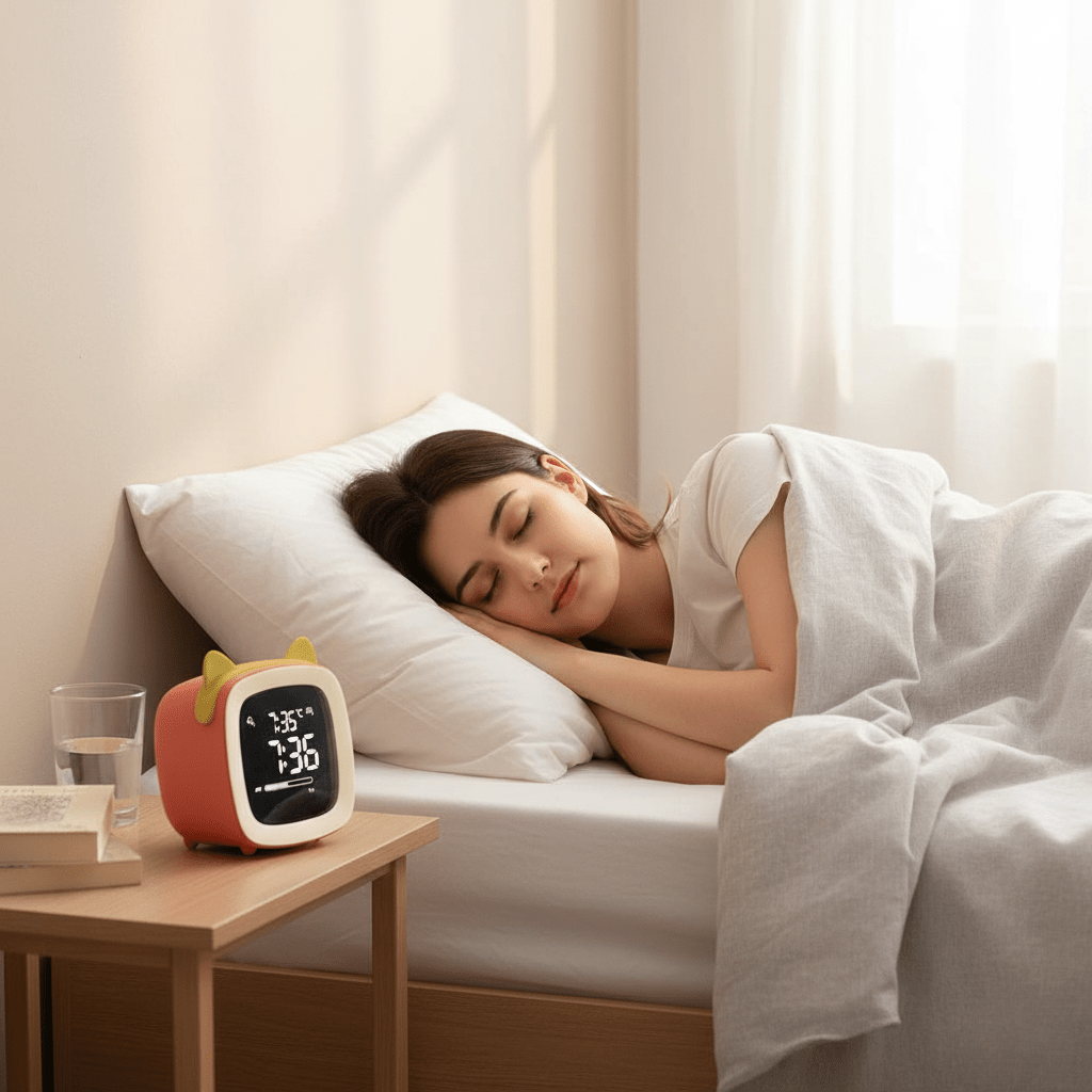 BunnyGlow - LED Alarm Clock – Night Light with Digital Display &amp; Timer
