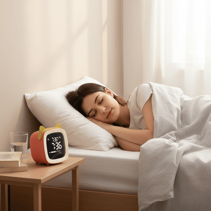 BunnyGlow - LED Alarm Clock – Night Light with Digital Display &amp; Timer