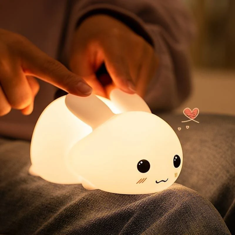 Bunnilo Kids Night Light Bunny | Gentle Sleep Light | Child Safe &amp; Energy Saving