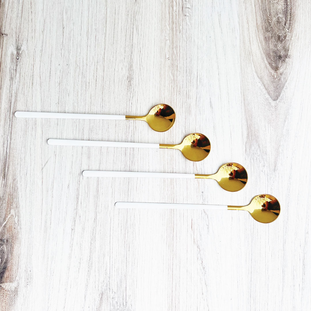 BowLift | Trendy Espresso &amp; Dessert Spoon Set with 4 Pieces