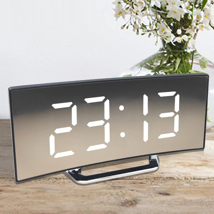 LED Lighting large digital display | Curved LED Digital Clock - Amedea