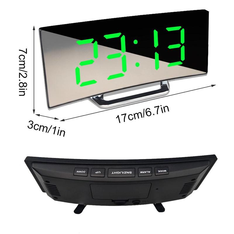 LED Lighting large digital display | Curved LED Digital Clock - Amedea