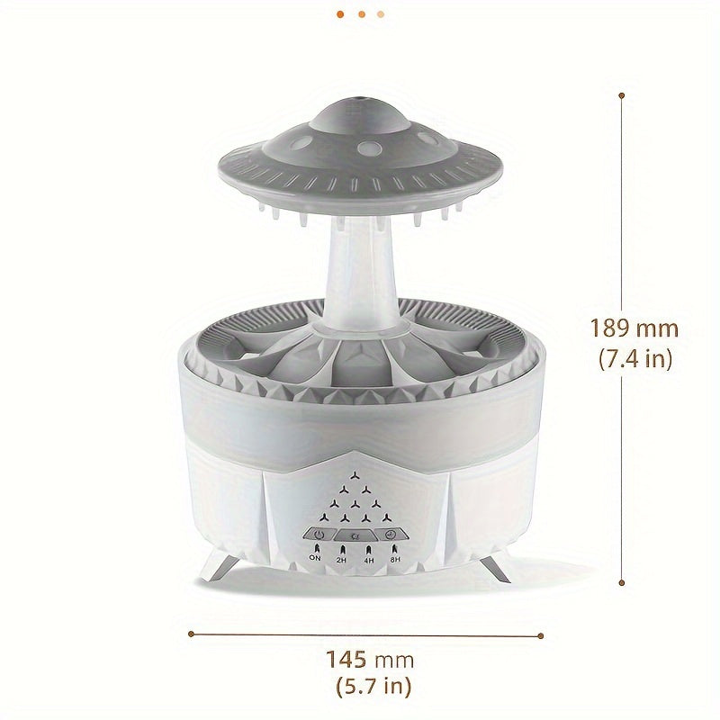 BowLift | Relaxing Raindrop Aromatherapy Essential Oil Diffuser - LED Light &amp; Humidifier