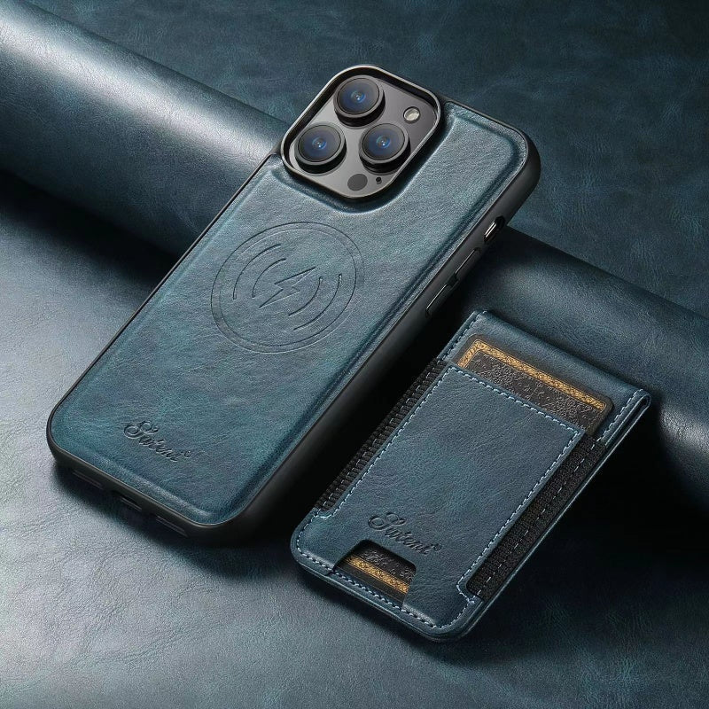 LuxCase Leather Phone Case with Card Slot and Stand – Compatible with iPhone |