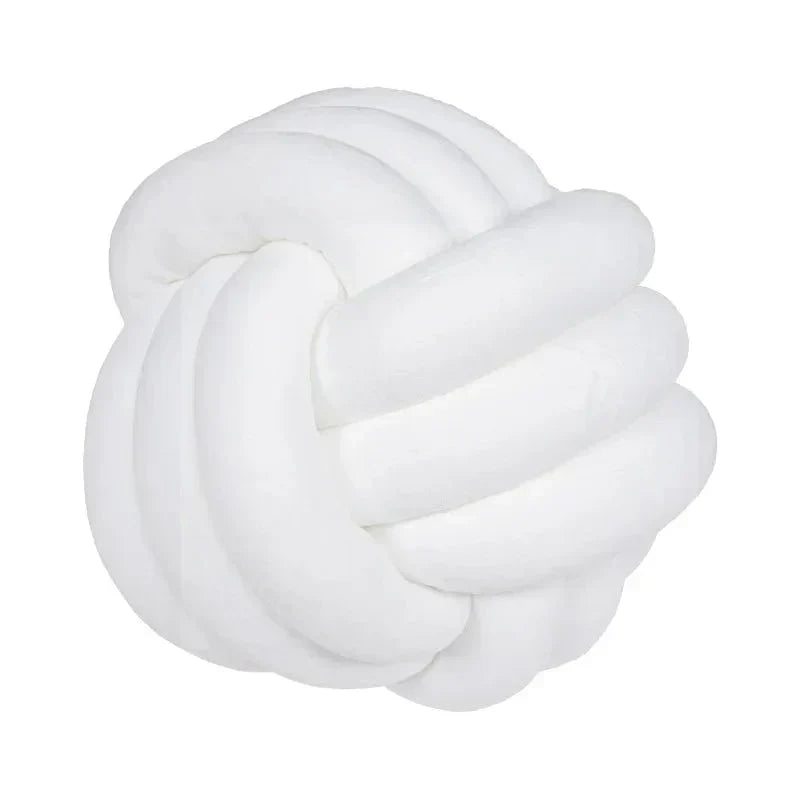 BowLift | Decorative knotted suede-look ball soft cushion