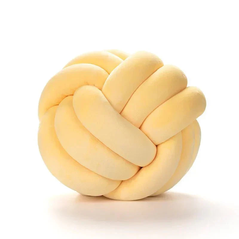 BowLift | Decorative knotted suede-look ball soft cushion