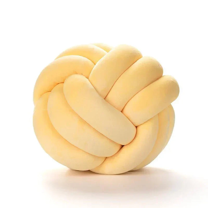 BowLift | Decorative knotted suede-look ball soft cushion
