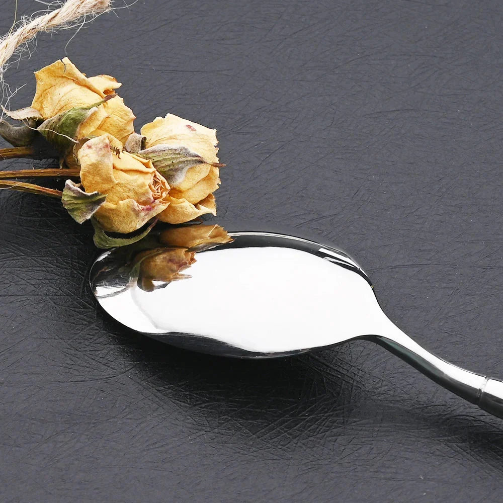 Dinnerware Vintage Cutlery Set Stainless Steel Mirror Silverware Set |