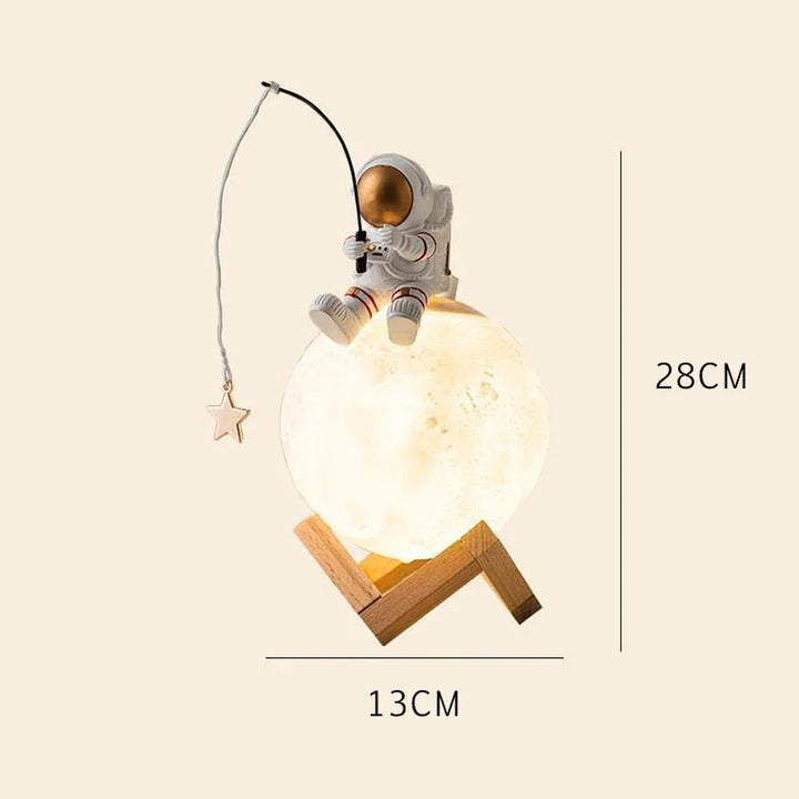 3D Astronaut Moon Lamp with LED Night Light, Dimmable Touch Control and Decoration for Children&