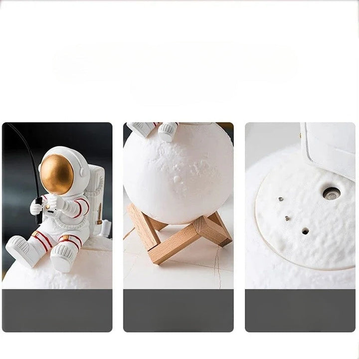 3D Astronaut Moon Lamp with LED Night Light, Dimmable Touch Control and Decoration for Children&