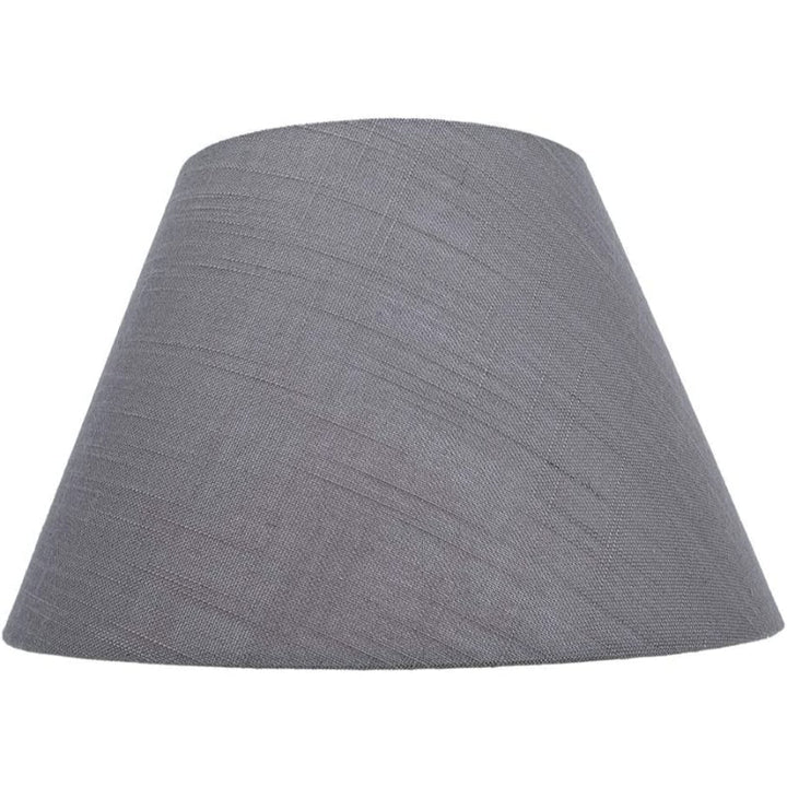 Medium lampshade, barrel fabric lampshade for table lamp and floor lamp, 7x13x7.8 inches, natural ventilated linen, handmade, spider (white)