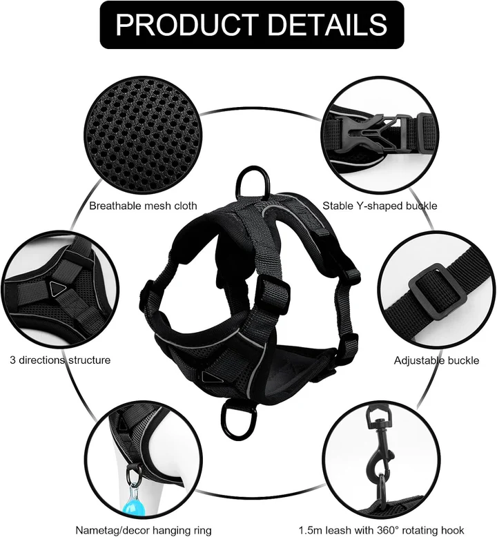 BowLift | Reflective Cat Harness and Leash Set