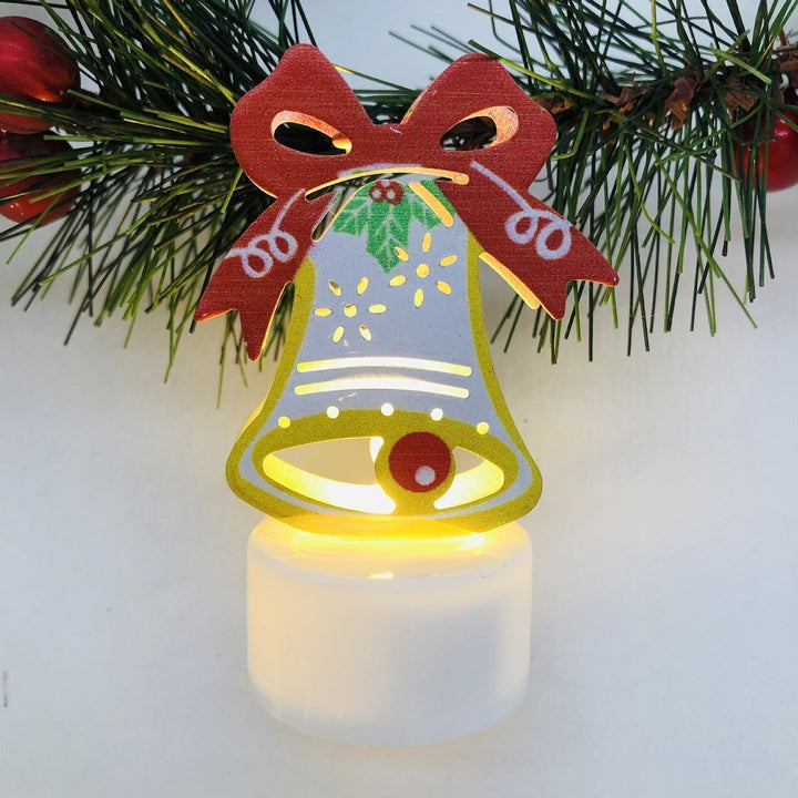 Electronic LED Christmas Candle Lamps - Set of 10 – Adorable Santa, Snowman &amp; Tree Night Lights for Festive Home, Party, &amp; Garden Décor