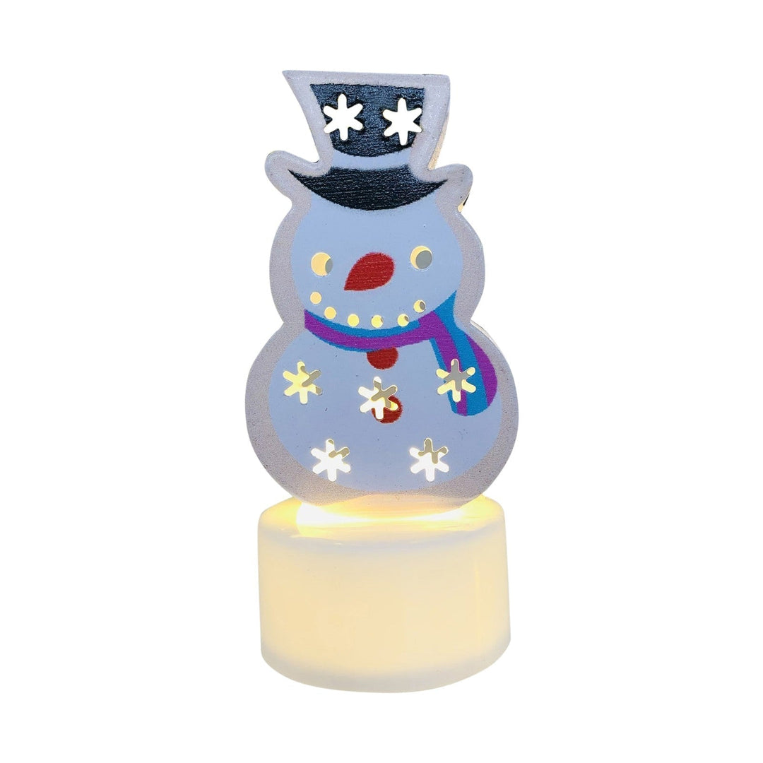 Electronic LED Christmas Candle Lamps - Set of 10 – Adorable Santa, Snowman &amp; Tree Night Lights for Festive Home, Party, &amp; Garden Décor