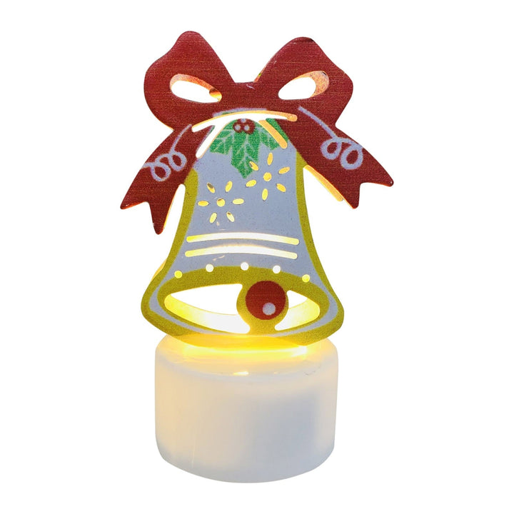 Electronic LED Christmas Candle Lamps - Set of 10 – Adorable Santa, Snowman &amp; Tree Night Lights for Festive Home, Party, &amp; Garden Décor