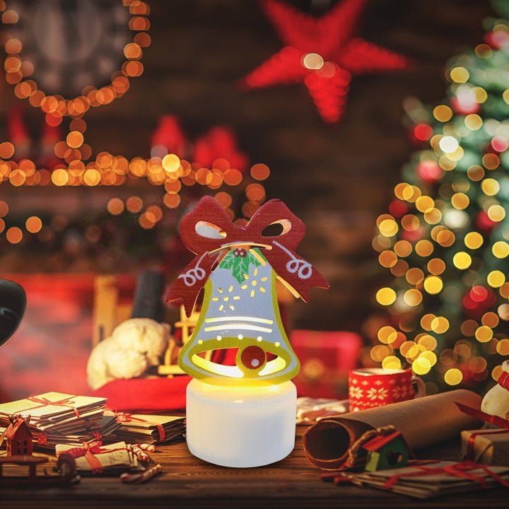 Electronic LED Christmas Candle Lamps - Set of 10 – Adorable Santa, Snowman &amp; Tree Night Lights for Festive Home, Party, &amp; Garden Décor