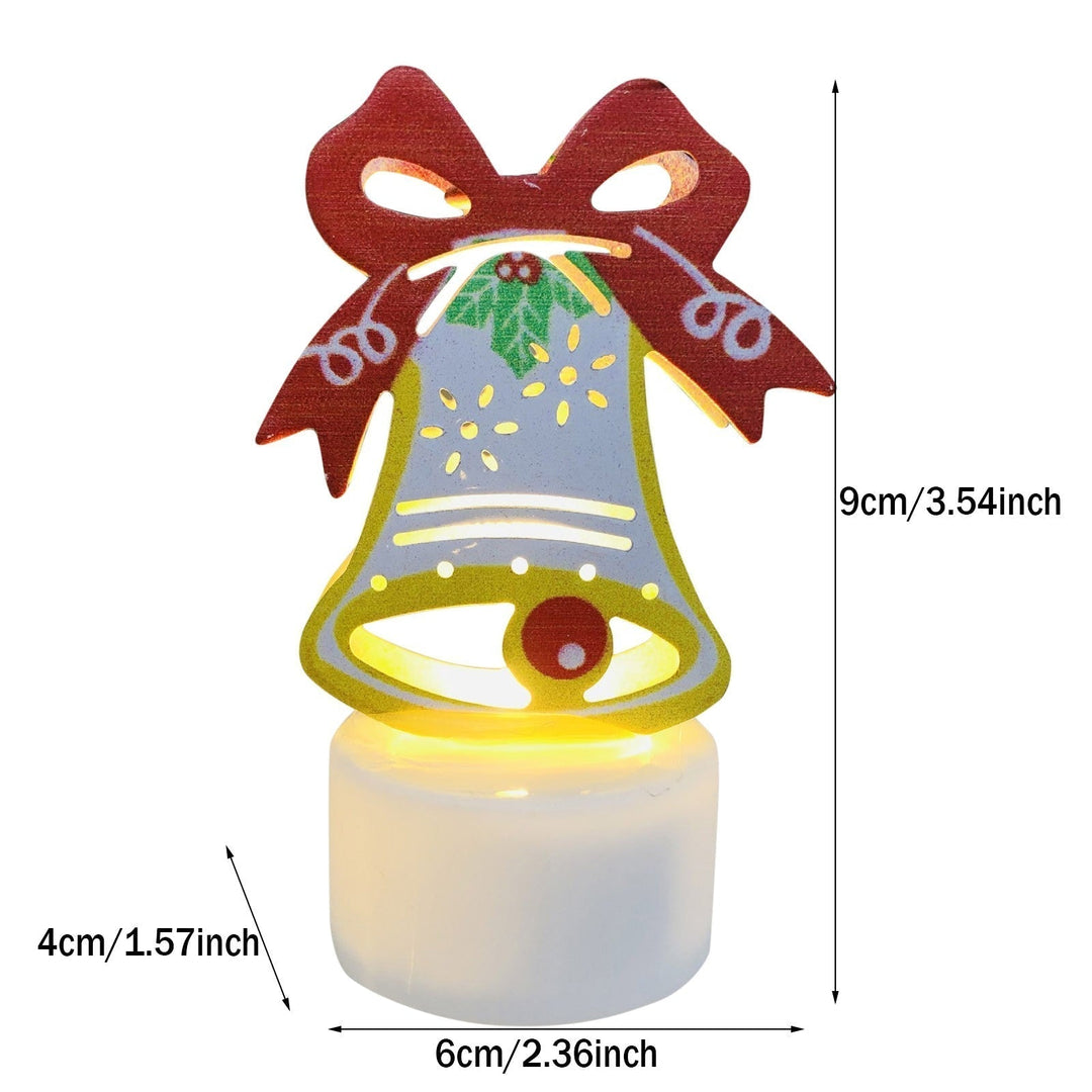 Electronic LED Christmas Candle Lamps - Set of 10 – Adorable Santa, Snowman &amp; Tree Night Lights for Festive Home, Party, &amp; Garden Décor