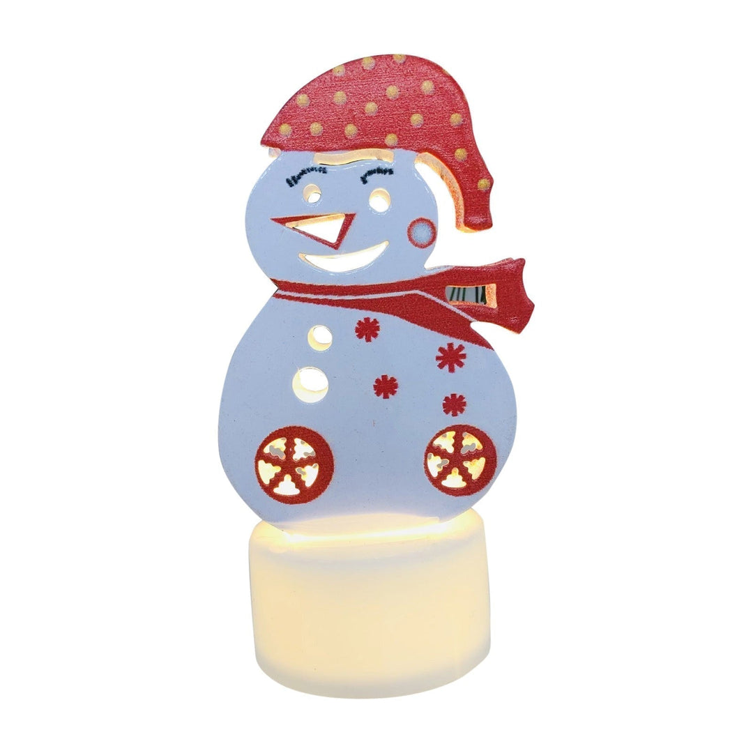 Electronic LED Christmas Candle Lamps - Set of 10 – Adorable Santa, Snowman &amp; Tree Night Lights for Festive Home, Party, &amp; Garden Décor