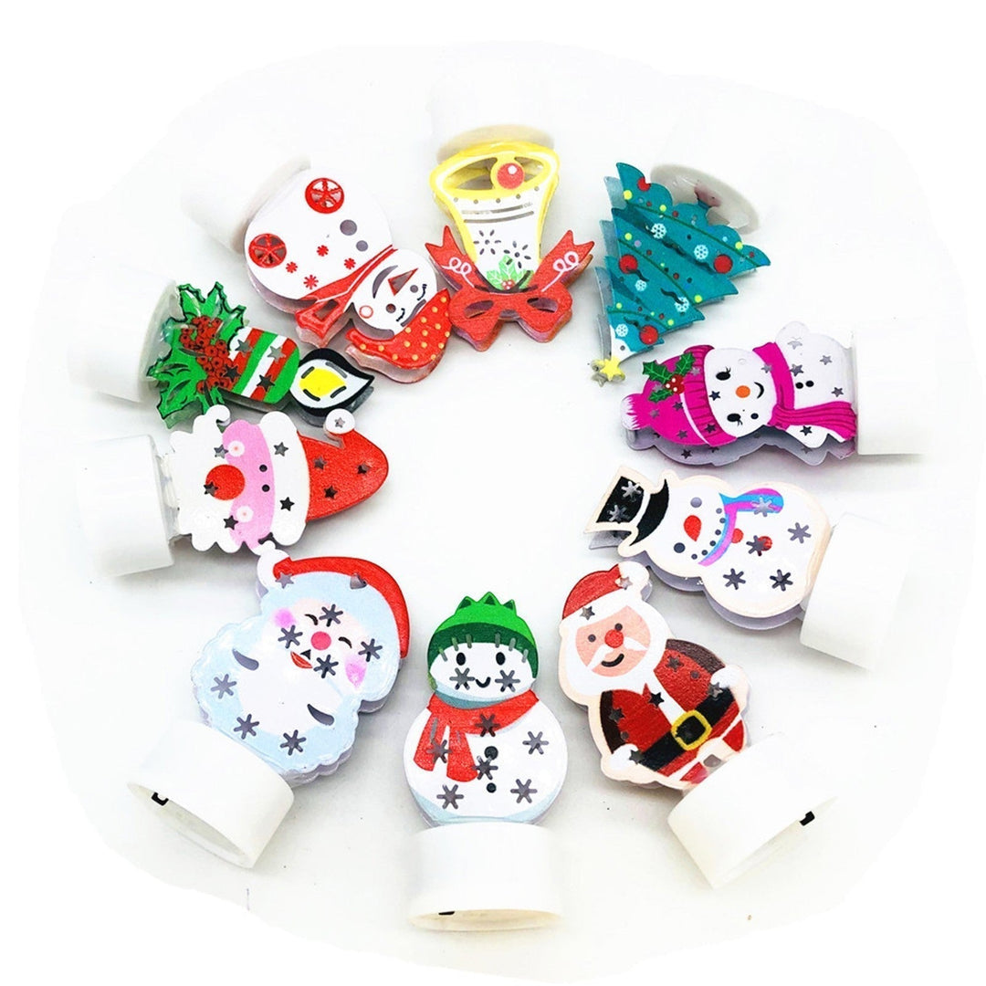 Electronic LED Christmas Candle Lamps - Set of 10 – Adorable Santa, Snowman &amp; Tree Night Lights for Festive Home, Party, &amp; Garden Décor