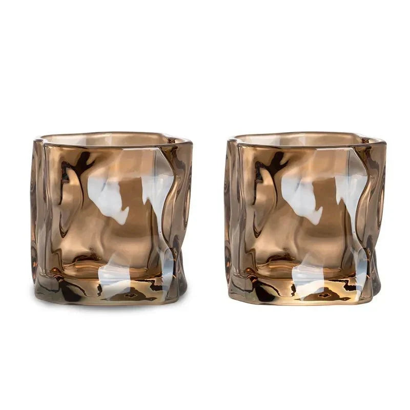 BowLift | Elegant Glacier Ripple Whisky Glass