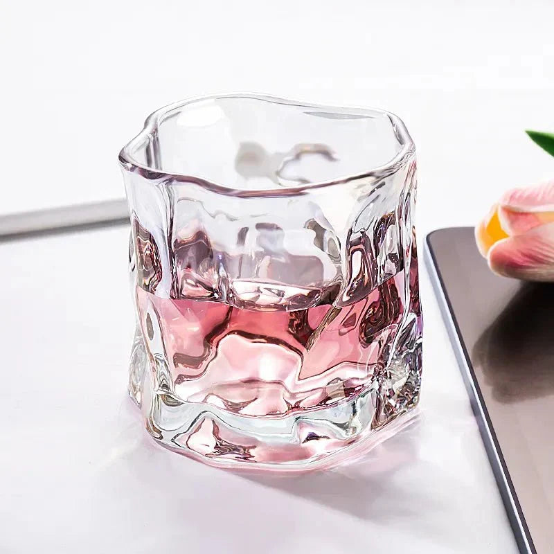 BowLift | Elegant Glacier Ripple Whisky Glass