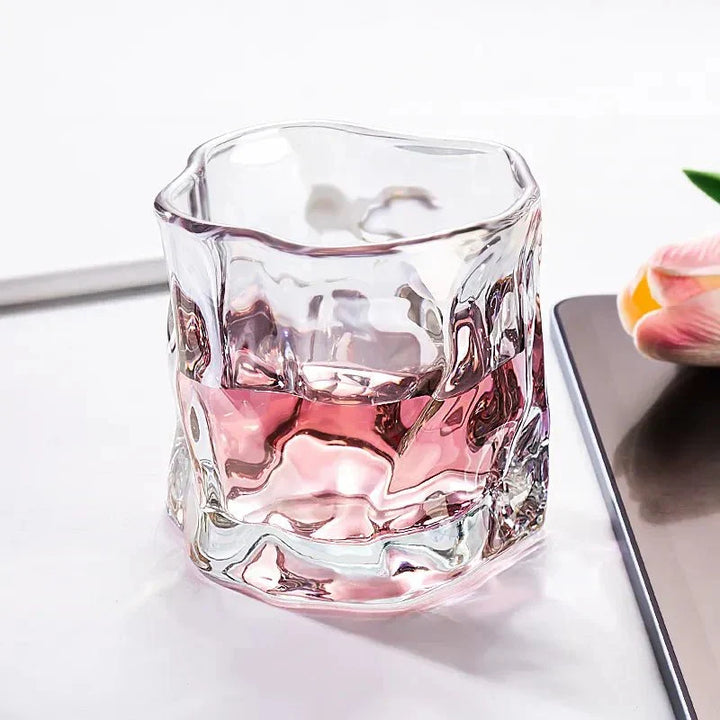 BowLift | Elegant Glacier Ripple Whisky Glass