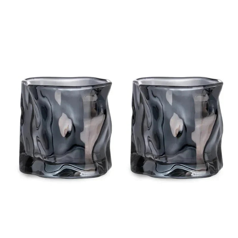 BowLift | Elegant Glacier Ripple Whisky Glass