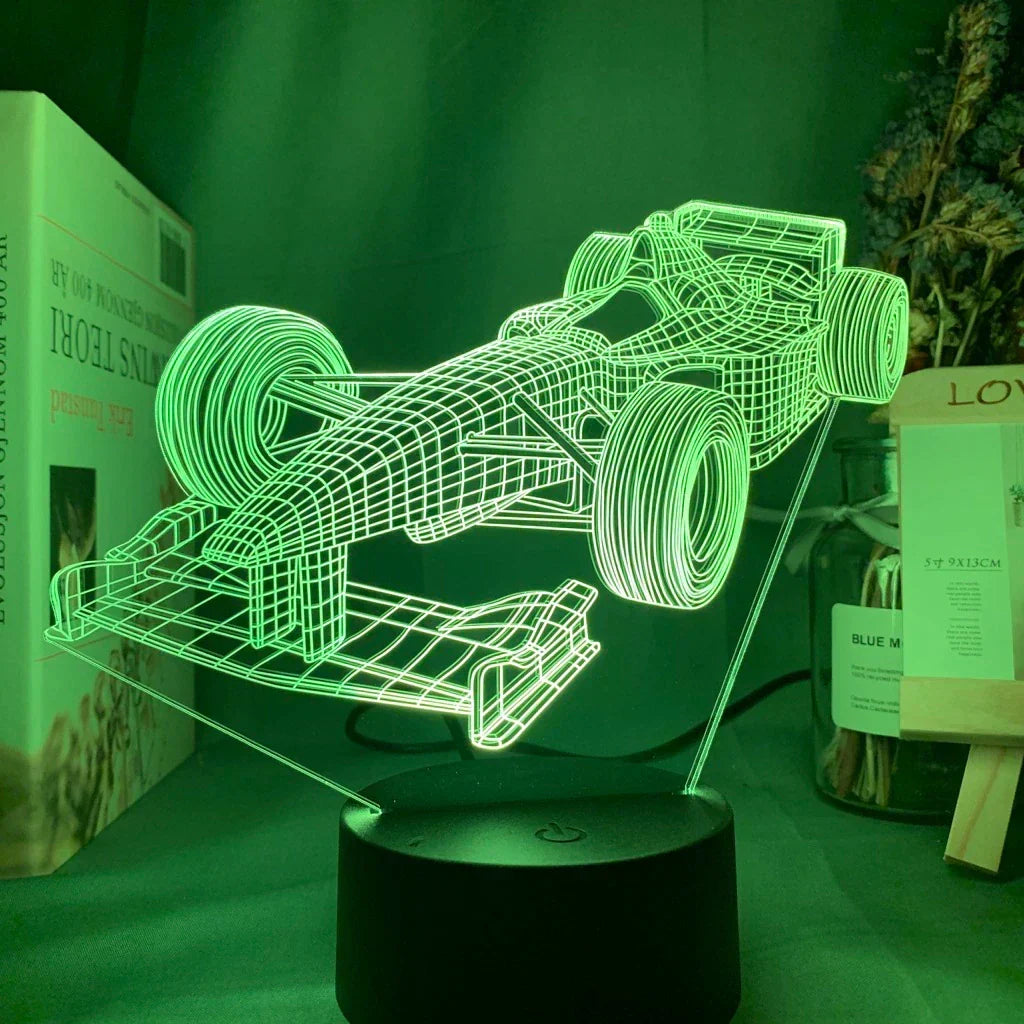 Formula-1-3D-Illusion lamp with colour mode