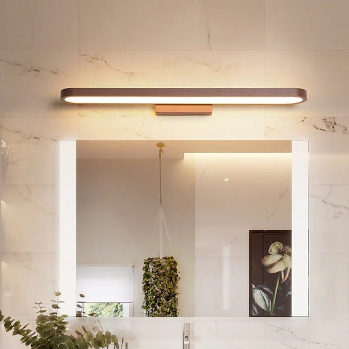 Leigh modern wall light linear, Gold, Bedroom/Bathroom, Metal