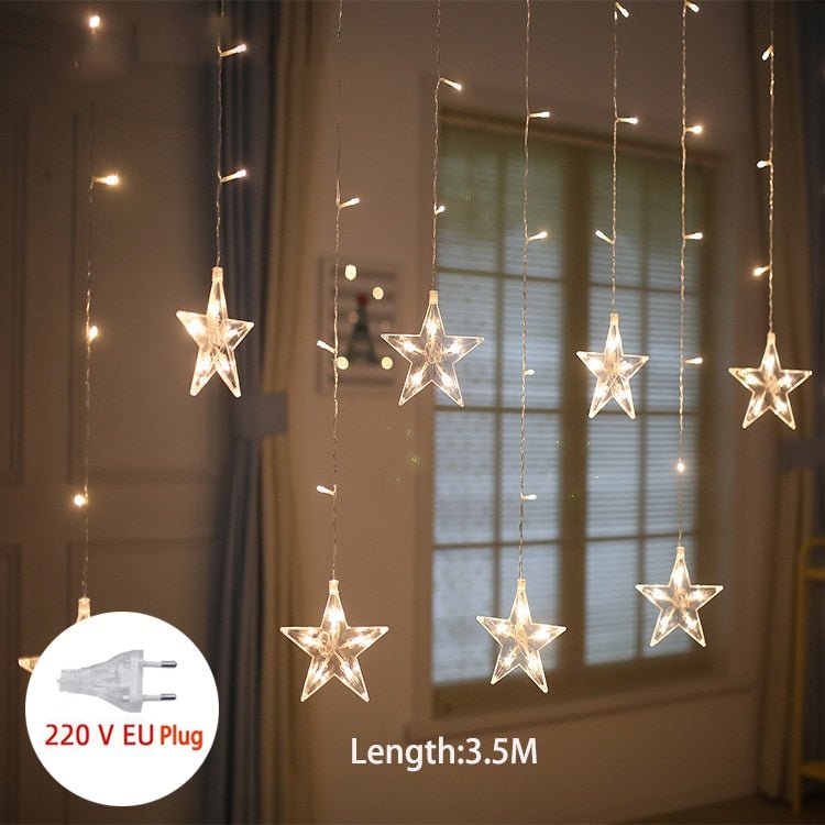 Fairy light string with heart-shaped design