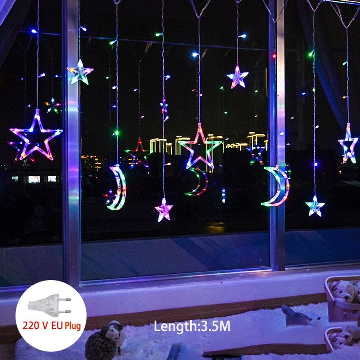 Fairy light string with heart-shaped design
