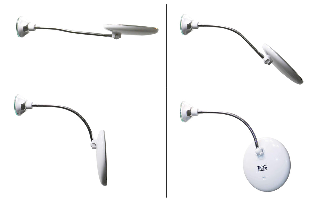 LED Magnifying Mirror with Flexible Gooseneck | 10x Magnification | Daylight LED | Makeup Mirror