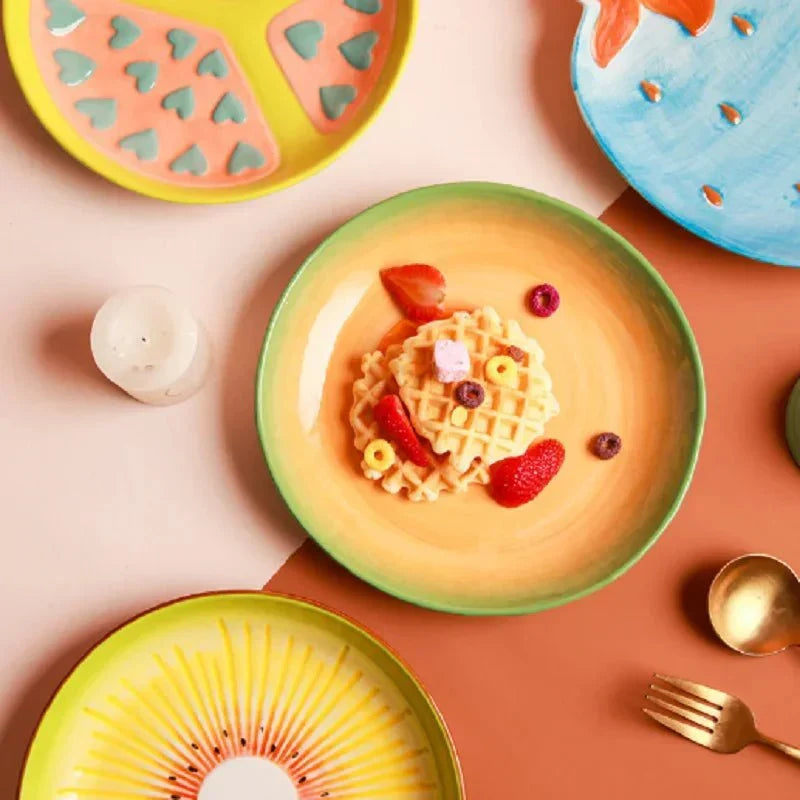 BowLift | Vegetable Shapes Ceramic Salad Plate