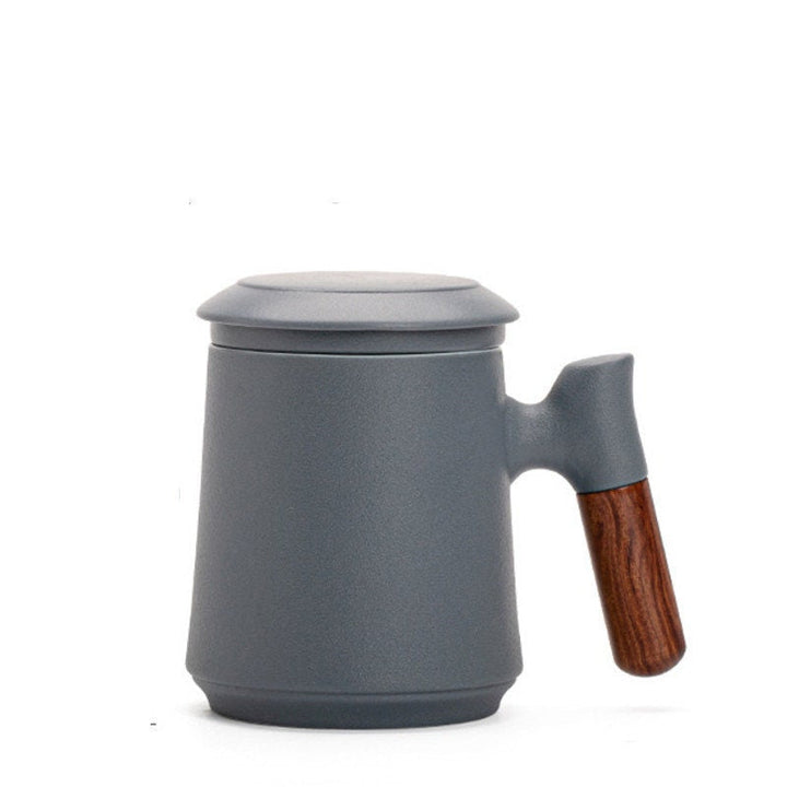 BowLift | Japanese Ceramic Tea Mug Set with Tea Strainer and Lid, Handmade
