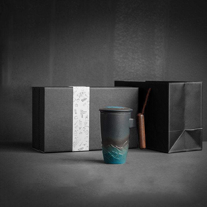 BowLift | Large Cup, Ceramic Tea Cup with Lid. Large Tea Cup with Lid