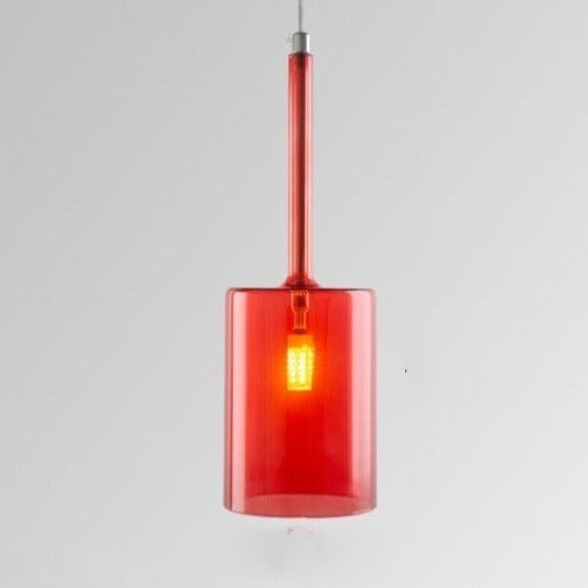 Pendant lamp for the dining table made of glass