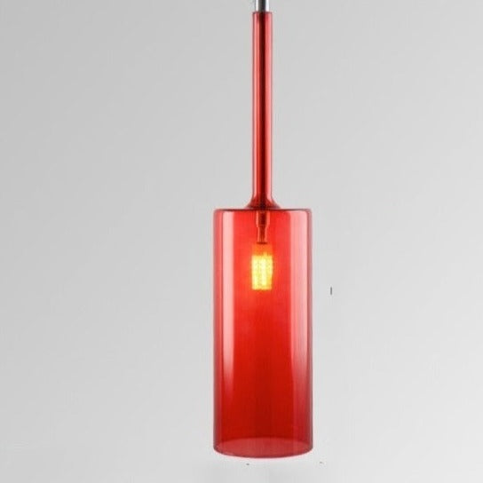 Pendant lamp for the dining table made of glass