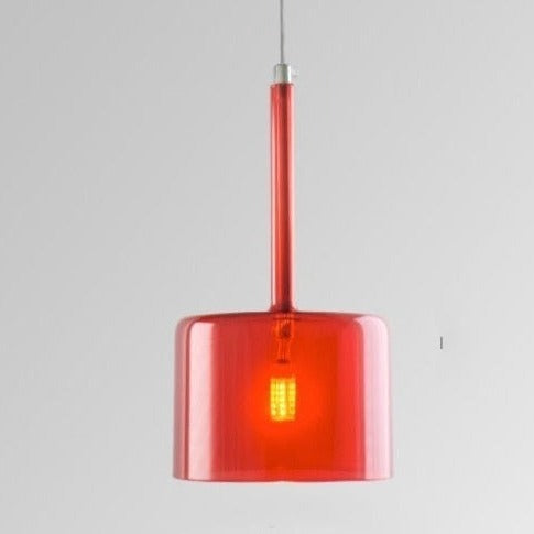 Pendant lamp for the dining table made of glass