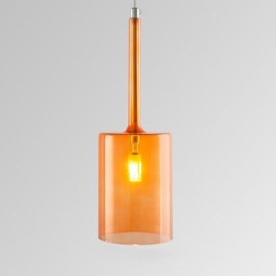 Pendant lamp for the dining table made of glass