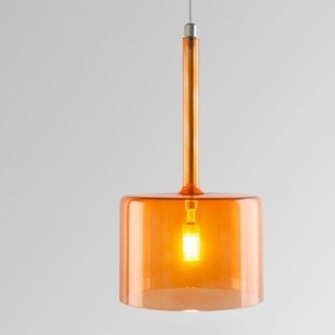 Pendant lamp for the dining table made of glass